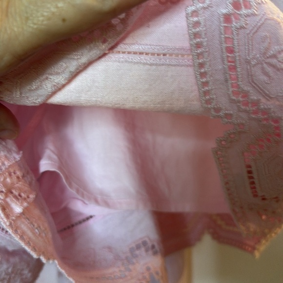 EUC OROTON Tablecloth Lace Top and Short Set in ballet pink shorts size 6 top 8 - Picture 6 of 13